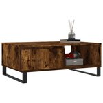 vidaXL Table basse chêne fumé 90x60x35 cm bois d'ingénierie