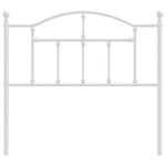 vidaXL Tête de lit métal blanc 100 cm