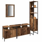 vidaXL Ensemble de mobilier de salle de bain 4 Pièces Bois Ancien