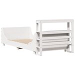 vidaXL Cadre de lit sans matelas blanc 90x190 cm bois de pin massif
