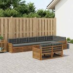 vidaXL Ensemble de canapés d'extérieur 8 Pièces Naturel et Anthracite