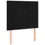 vidaXL Sommier à lattes de lit avec matelas Noir 100x200 cm Velours