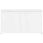 vidaXL Coffre de rangement Blanc brillant 84x42x46cm Bois d'ingénierie