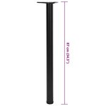 vidaXL 4 pieds de table réglables en hauteur 870 mm Noir