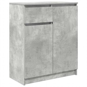 vidaXL Buffet avec tiroir gris béton 71x35x84 cm bois d'ingénierie