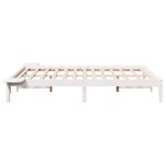 vidaXL Cadre de lit avec tables de chevet Blanc 150 x 200 cm Blanc