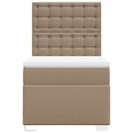 vidaXL Sommier à lattes de lit avec matelas Cappuccino 100x200 cm