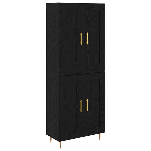 vidaXL Haut Armoire Chêne noir 69 5 x 34 x 180 cm Bois d'ingénierie