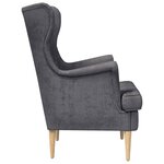 vidaXL Fauteuil Gris foncé ARES