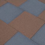 vidaXL Carreaux de protection antichoc 12Pièces Caoutchouc 50x50x3cm Gris