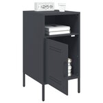 vidaXL Tables de chevet 2 Pièces anthracite 36x39x68 cm