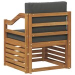 vidaXL Canapé d’extérieur Bois d'acacia massif et polyester Naturel