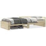 vidaXL Cadre de lit sans matelas chêne sonoma 75x190 cm