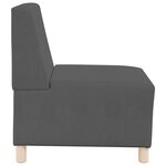 vidaXL Unité de Sofa Modulaire Sans Accoudoirs 3 Pièces Gris foncé