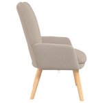 Fauteuil Relaxant vidaXL Gris Clair en Tissu Laineux