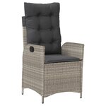 vidaXL Ensemble à manger de jardin et coussins 5 Pièces gris clair rotin