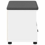 vidaXL Banc d'entrée avec coussin avec tiroir Blanc 60 x 38 x 46 cm