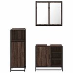 vidaXL Ensemble de meubles de salle de bain 3 Pièces Chêne marron
