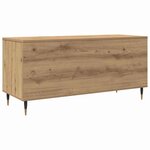 vidaXL Meuble à vinyles avec étagère chêne artisanal 100 x 38 x 48 cm