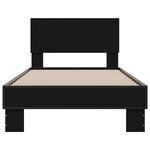 vidaXL Cadre de lit sans matelas noir 75x190 cm