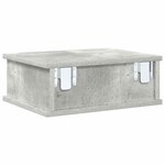 vidaXL Table de chevet Gris béton 40 x 31 x 15 cm Bois d'ingénierie