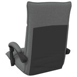 vidaXL Fauteuil de sol ajustable Gris foncé Tissu