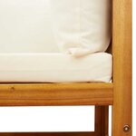 vidaXL Canapé de jardin sans accoudoirs avec coussins en bois d'acacia et corde