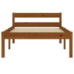 vidaXL Cadre de lit sans matelas marron miel pin massif 100x200 cm