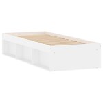 vidaXL Cadre de lit blanc 75x190 cm petit simple