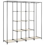 vidaXL Garde-robe avec 4 compartiments Crème 175x45x170 cm