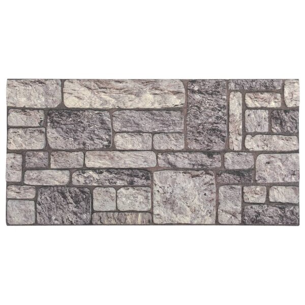 vidaXL Panneaux muraux 3D design de brique gris clair 10 Pièces EPS