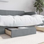 vidaXL Tiroirs de rangement dessous de lit 2 Pièces gris clair