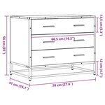 vidaXL Commode chêne marron 70x41x56 cm bois d'ingénierie
