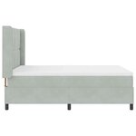 Lit Box Spring avec Matelas Gris Clair 140x200 cm Velours