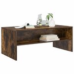 vidaXL Table basse Chêne fumé 100 x 50 x 40 cm Bois d'ingénierie