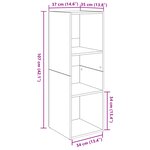 vidaXL Meuble TV 4 Pièces Chêne Noir Bois Ingénieur