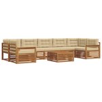 vidaXL Ensemble de canapés d'extérieur 8 pc Naturel et Beige