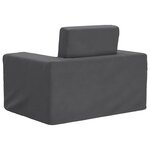 vidaXL Canapé-lit pour enfants Anthracite Peluche douce