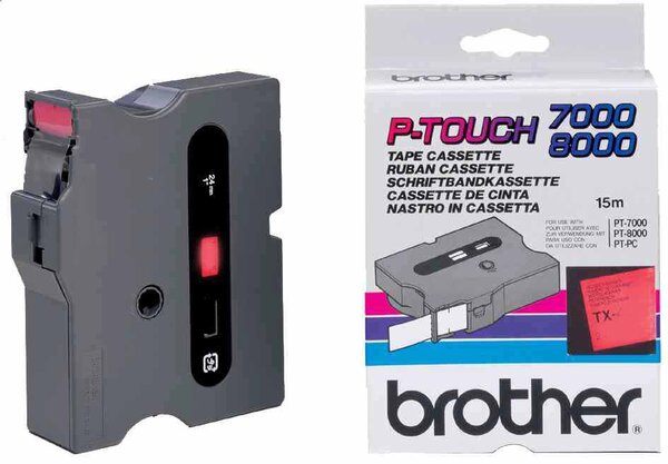 Cassette ruban tx noir/blanc 18mmx15m tx241 brother
