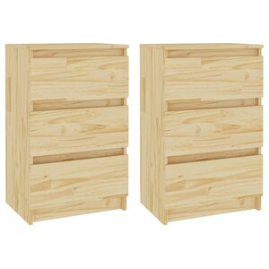 vidaXL Tables de chevet 2 Pièces 40x29 5x64 cm bois de pin solide