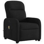 vidaXL Fauteuil de massage inclinable Noir Tissu