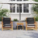 vidaXL Ensemble de repas extérieur Marron Bois d'Acacia Massif