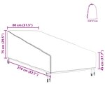 vidaXL Housse de meubles d'extérieur 210 x 80 x 75 cm