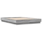 vidaXL Cadre de lit sans matelas sonoma gris 150x200 cm