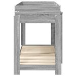 vidaXL Lit Superposé pour Enfants Gris Sonoma 75 x 190 cm