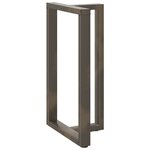 vidaXL Pieds de table de bar en forme de T  2 pièces  noir  60 x 35 x (100-101) cm  acier
