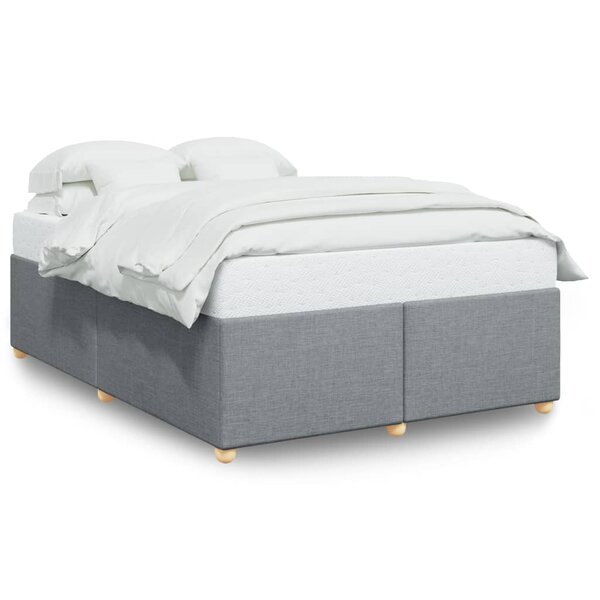 vidaXL Cadre de lit sans matelas gris clair 160x200 cm tissu