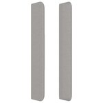 vidaXL Tête de lit avec oreilles Gris clair 147x16x118/128 cm Tissu