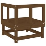 vidaXL Canapés d'angle de jardin 2 Pièces marron miel bois de pin solide