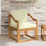 vidaXL Canapé d’extérieur Bois d'acacia massif et polyester Naturel